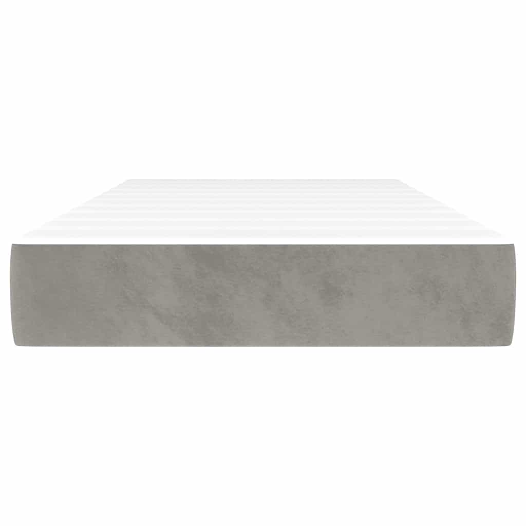 vidaXL Pocket Spring Bed Mattress Medium Light Grey 100x203x20 cm Twin XL - 203 x 100 x 20 cm