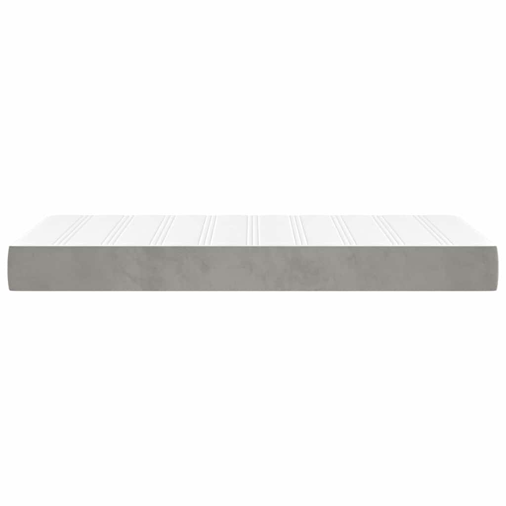 vidaXL Pocket Spring Bed Mattress Medium Light Grey 100x203x20 cm Twin XL - 203 x 100 x 20 cm