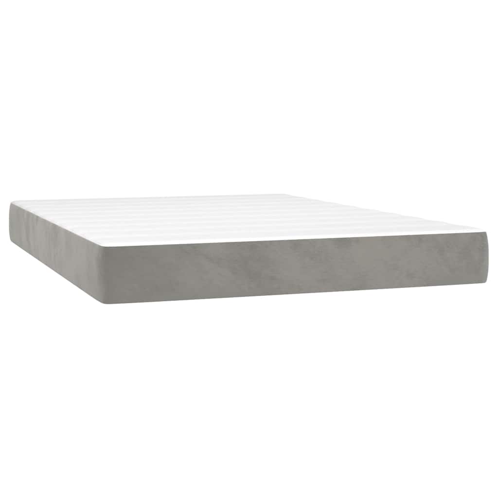 vidaXL Pocket Spring Bed Mattress Medium Light Grey 137x190x20 cm Full - 190 x 137 x 20 cm