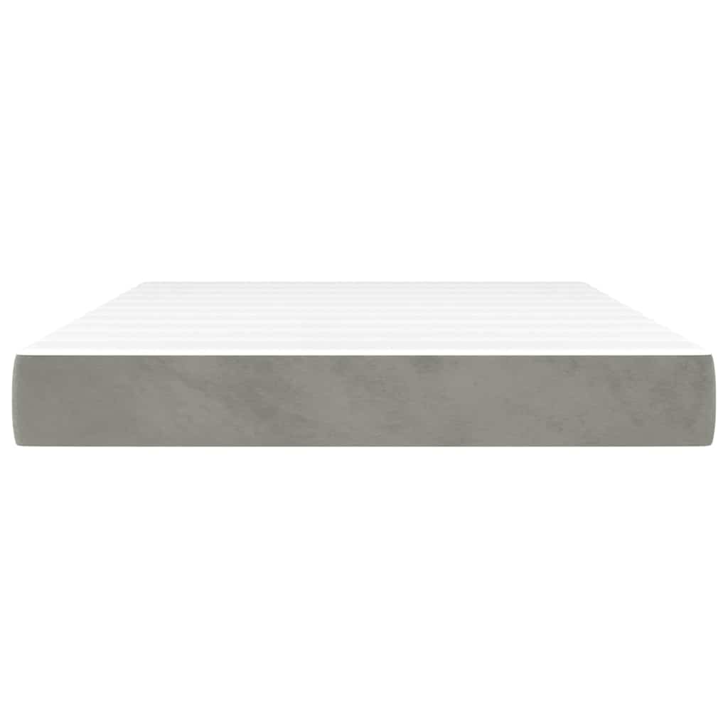 vidaXL Pocket Spring Bed Mattress Medium Light Grey 137x190x20 cm Full - 190 x 137 x 20 cm
