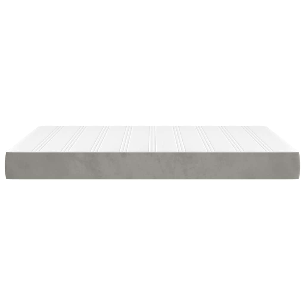 vidaXL Pocket Spring Bed Mattress Medium Light Grey 137x190x20 cm Full - 190 x 137 x 20 cm