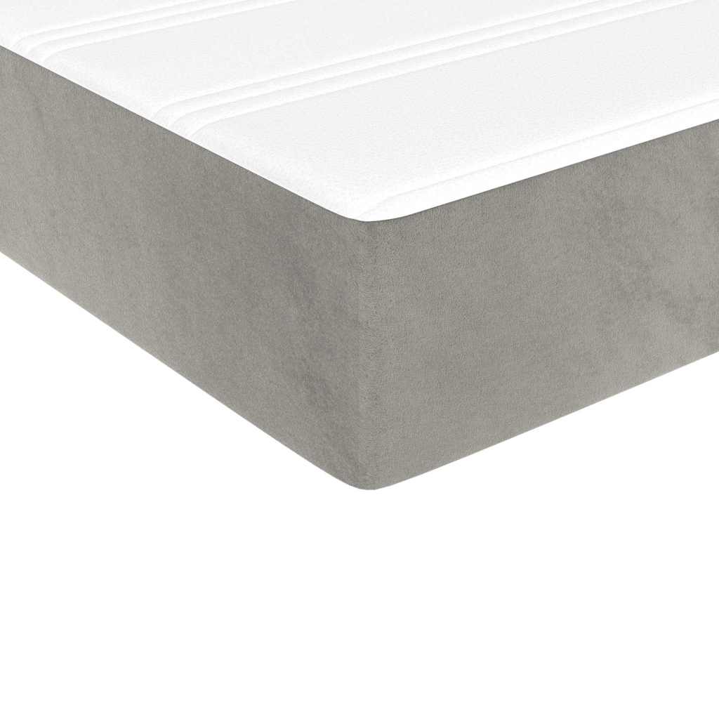 vidaXL Pocket Spring Bed Mattress Medium Light Grey 137x190x20 cm Full - 190 x 137 x 20 cm