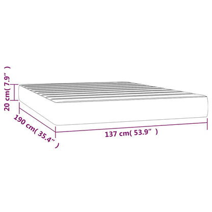 vidaXL Pocket Spring Bed Mattress Medium Light Grey 137x190x20 cm Full - 190 x 137 x 20 cm