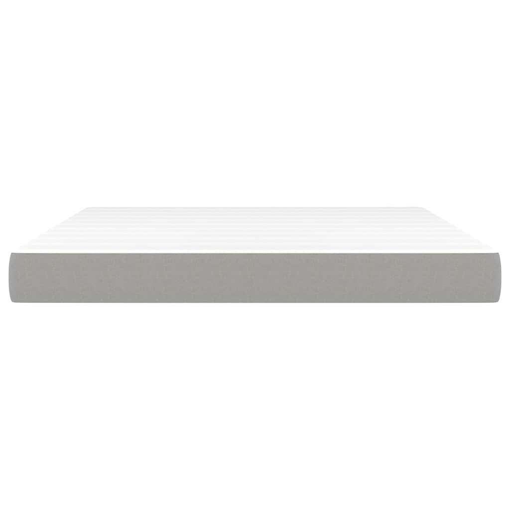 vidaXL Pocket Spring Bed Mattress Medium Light Grey 152x203x20 cm Queen - 203 x 152 x 20 cm
