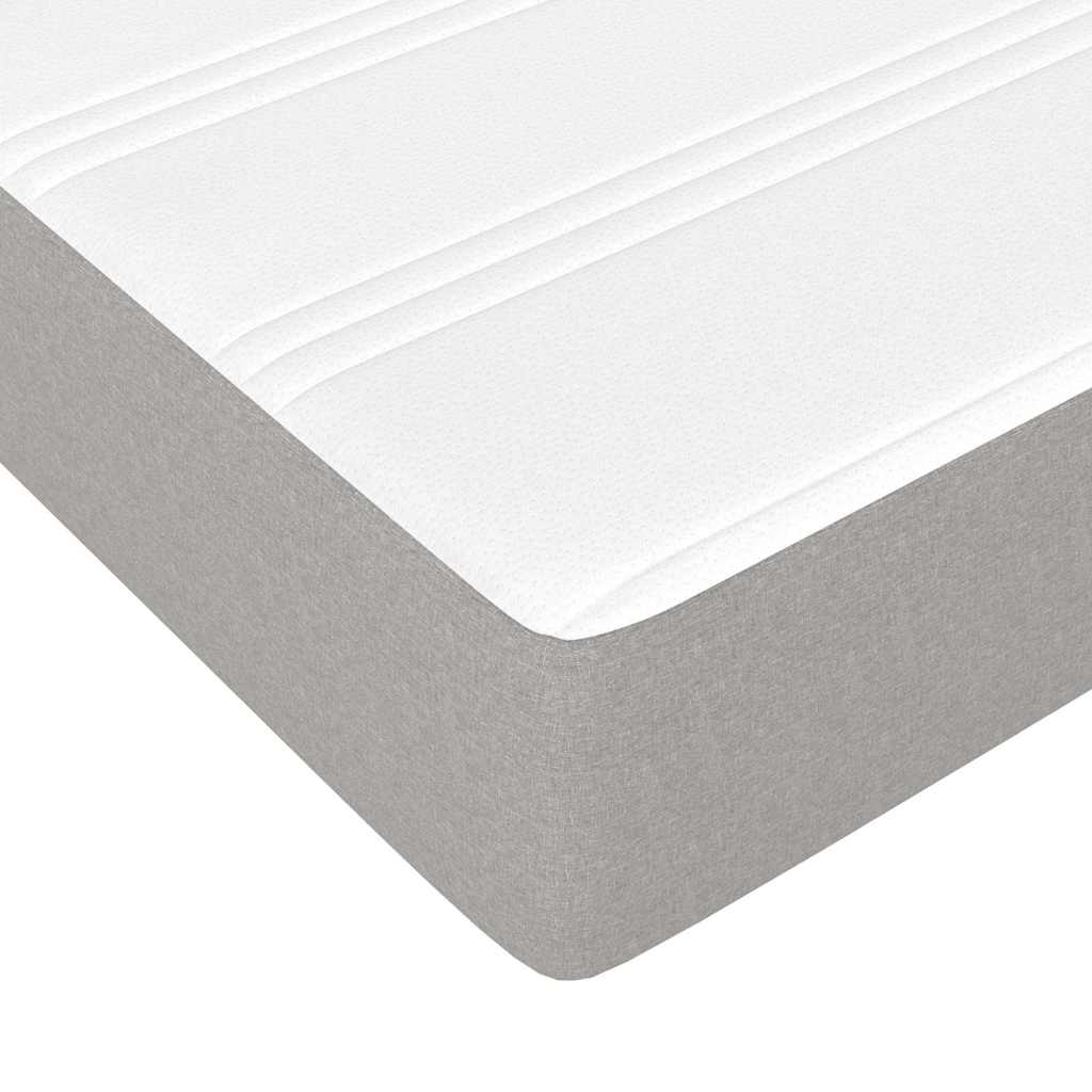 vidaXL Pocket Spring Bed Mattress Medium Light Grey 152x203x20 cm Queen - 203 x 152 x 20 cm