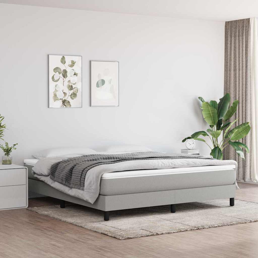 vidaXL Pocket Spring Bed Mattress Medium Light Grey 152x203x20 cm Queen - 203 x 152 x 20 cm