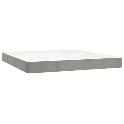 vidaXL Pocket Spring Bed Mattress Medium Light Grey 152x203x20 cm Queen - 203 x 152 x 20 cm - 65232