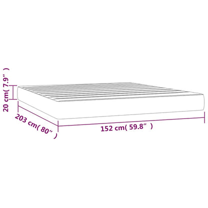 vidaXL Pocket Spring Bed Mattress Medium Light Grey 152x203x20 cm Queen - 203 x 152 x 20 cm - 65232