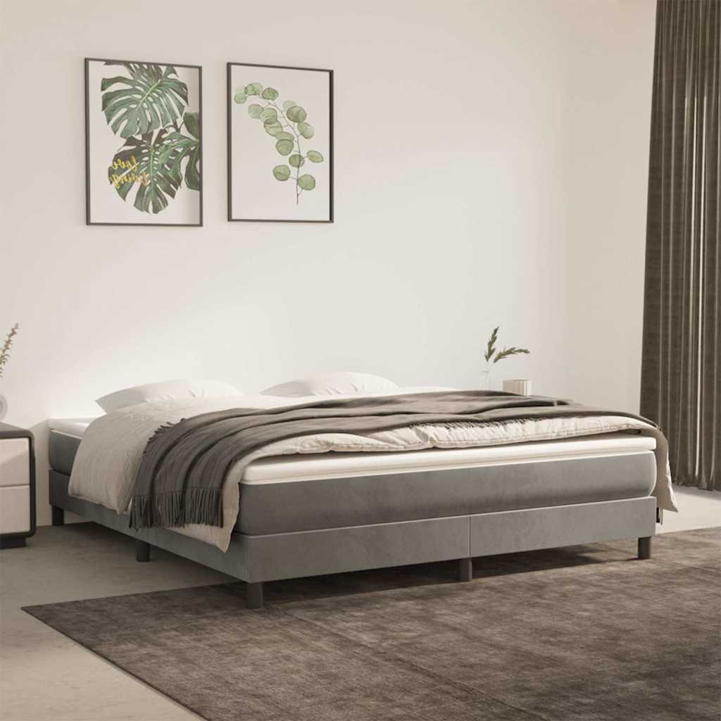 vidaXL Pocket Spring Bed Mattress Medium Light Grey 152x203x20 cm Queen - 203 x 152 x 20 cm - 65232
