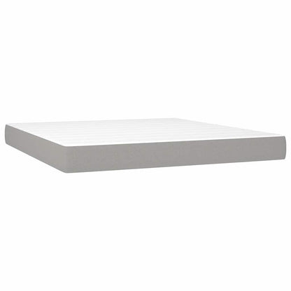 vidaXL Pocket Spring Bed Mattress Medium Light Grey 193x203x20 cm King - 203 x 193 x 20 cm