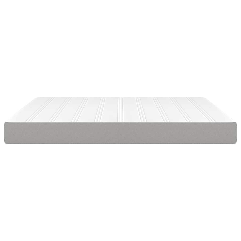 vidaXL Pocket Spring Bed Mattress Medium Light Grey 193x203x20 cm King - 203 x 193 x 20 cm