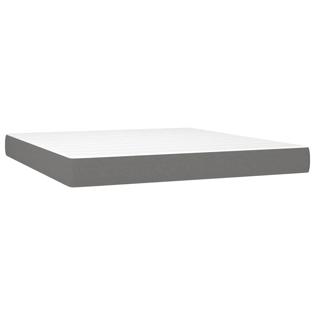 vidaXL Pocket Spring Bed Mattress Medium Dark Grey 183x213x20 cm California King - 213 x 183 x 20 cm