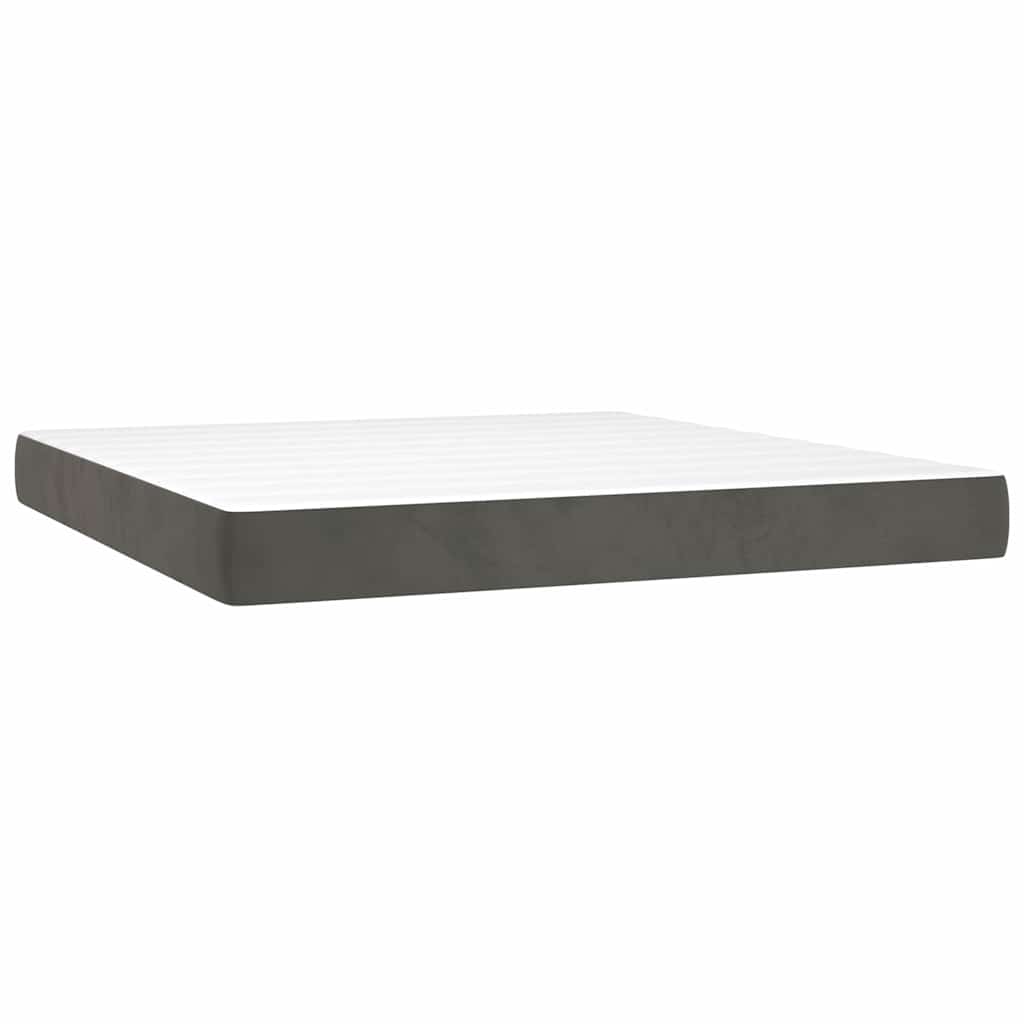 vidaXL Pocket Spring Bed Mattress Medium Dark Grey 183x213x20 cm California King - 213 x 183 x 20 cm - 65236
