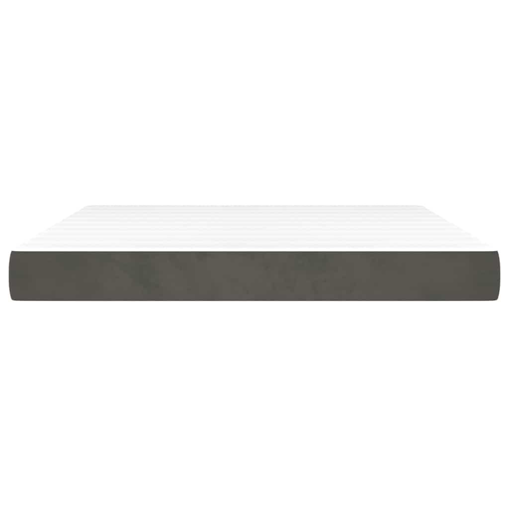 vidaXL Pocket Spring Bed Mattress Medium Dark Grey 183x213x20 cm California King - 213 x 183 x 20 cm - 65236