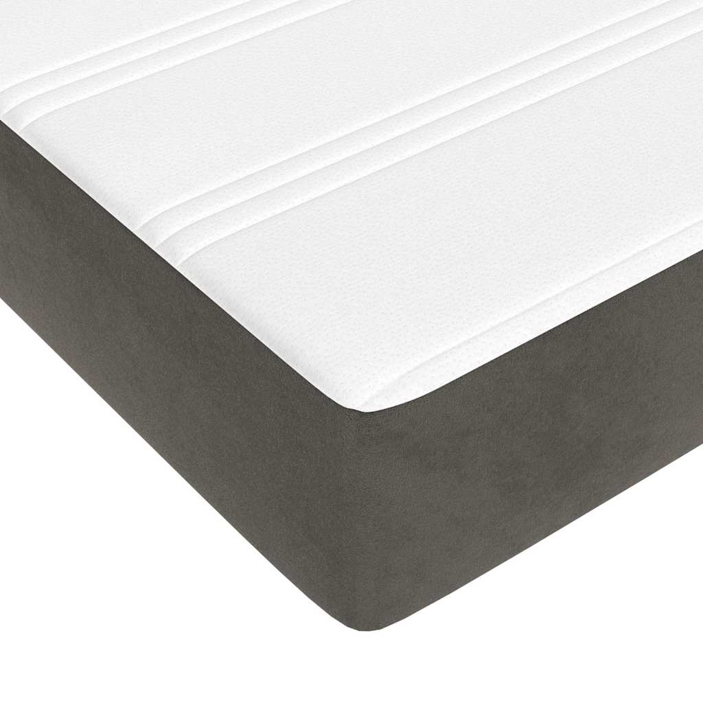 vidaXL Pocket Spring Bed Mattress Medium Dark Grey 183x213x20 cm California King - 213 x 183 x 20 cm - 65236