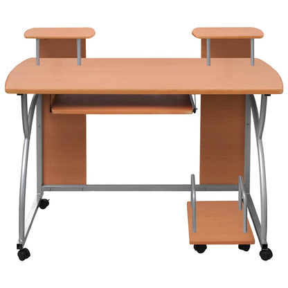 vidaXL Computer Desk Brown 110x52x88.5 cm Engineered Wood