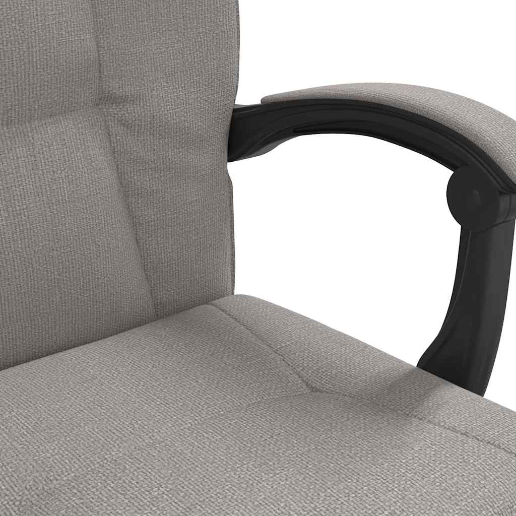 vidaXL Reclining Office Chair Taupe Fabric