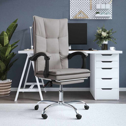 vidaXL Reclining Office Chair Taupe Fabric