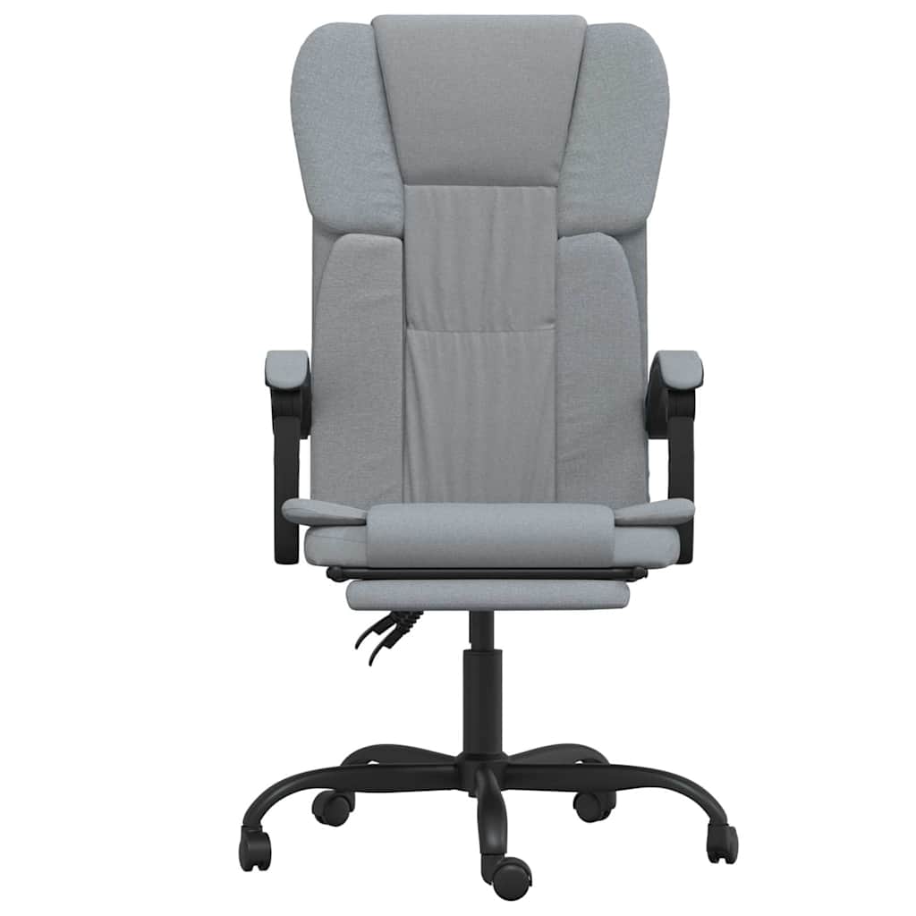 vidaXL Reclining Office Chair Light Grey Fabric - 63 x 56 x 122 cm