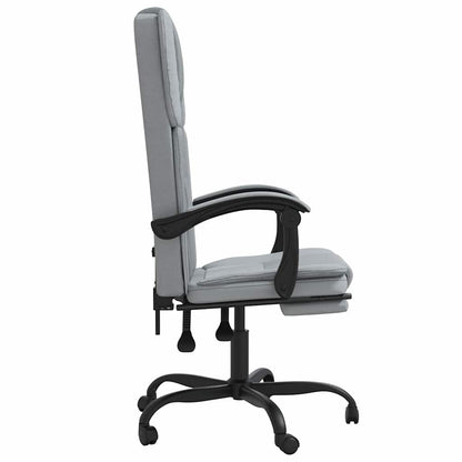 vidaXL Reclining Office Chair Light Grey Fabric - 63 x 56 x 122 cm