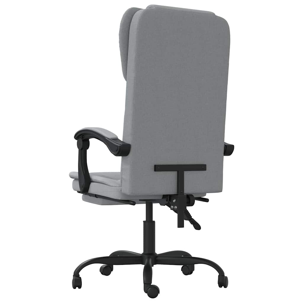 vidaXL Reclining Office Chair Light Grey Fabric - 63 x 56 x 122 cm