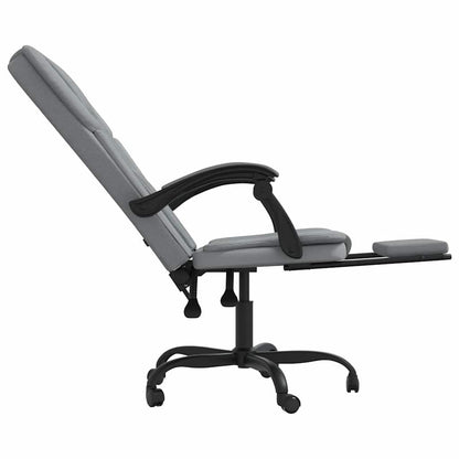 vidaXL Reclining Office Chair Light Grey Fabric - 63 x 56 x 122 cm