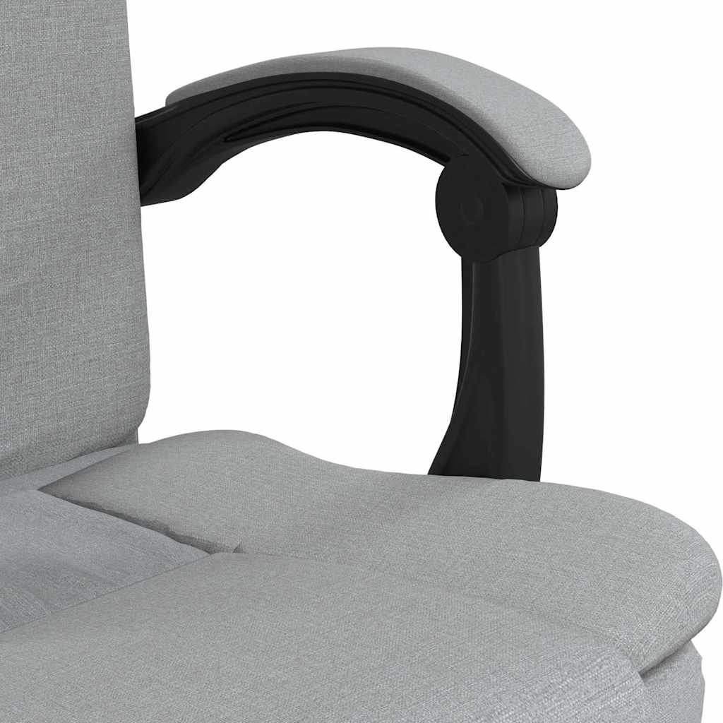 vidaXL Reclining Office Chair Light Grey Fabric - 63 x 56 x 122 cm