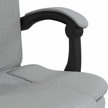 vidaXL Reclining Office Chair Light Grey Fabric - 63 x 56 x 122 cm