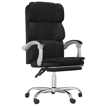 vidaXL Reclining Office Chair Black Faux Leather - 63 x 56 x 122 cm
