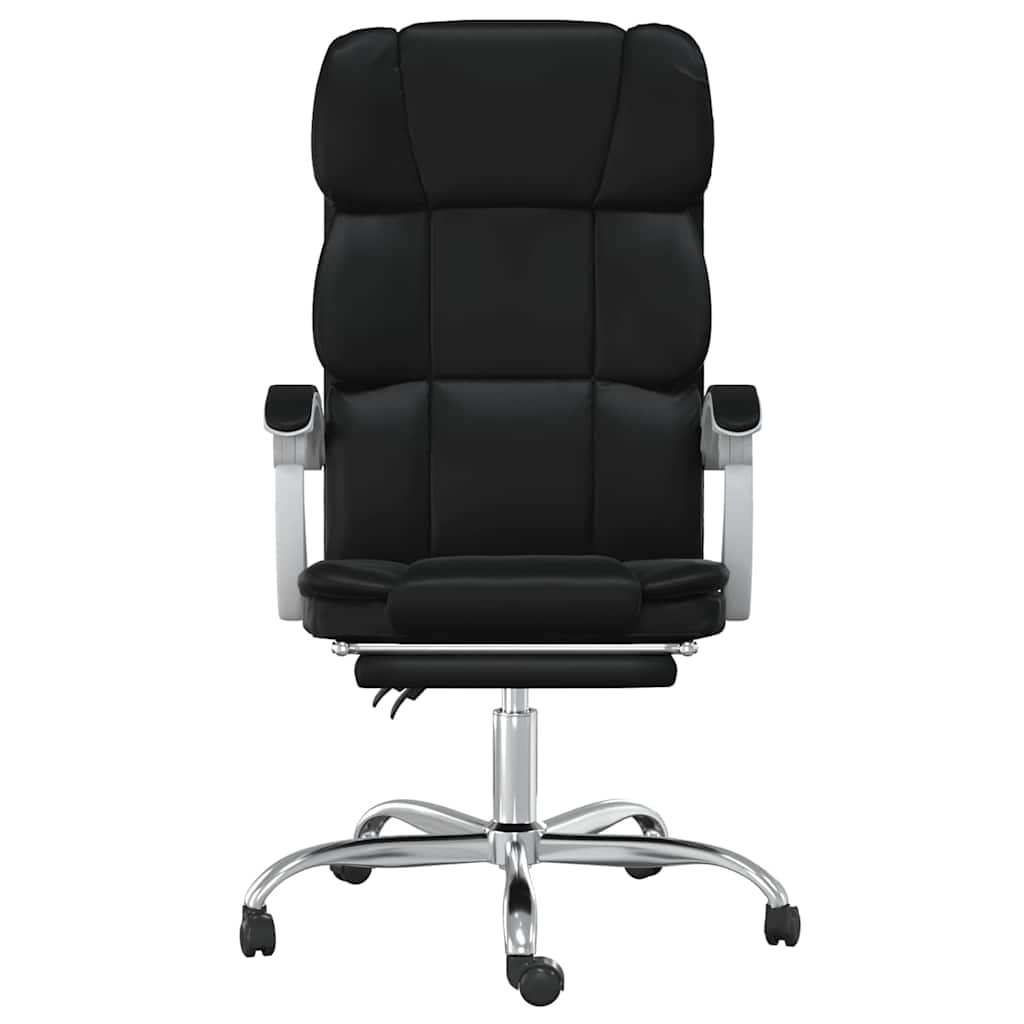 vidaXL Reclining Office Chair Black Faux Leather - 63 x 56 x 122 cm