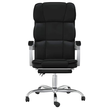 vidaXL Reclining Office Chair Black Faux Leather - 63 x 56 x 122 cm