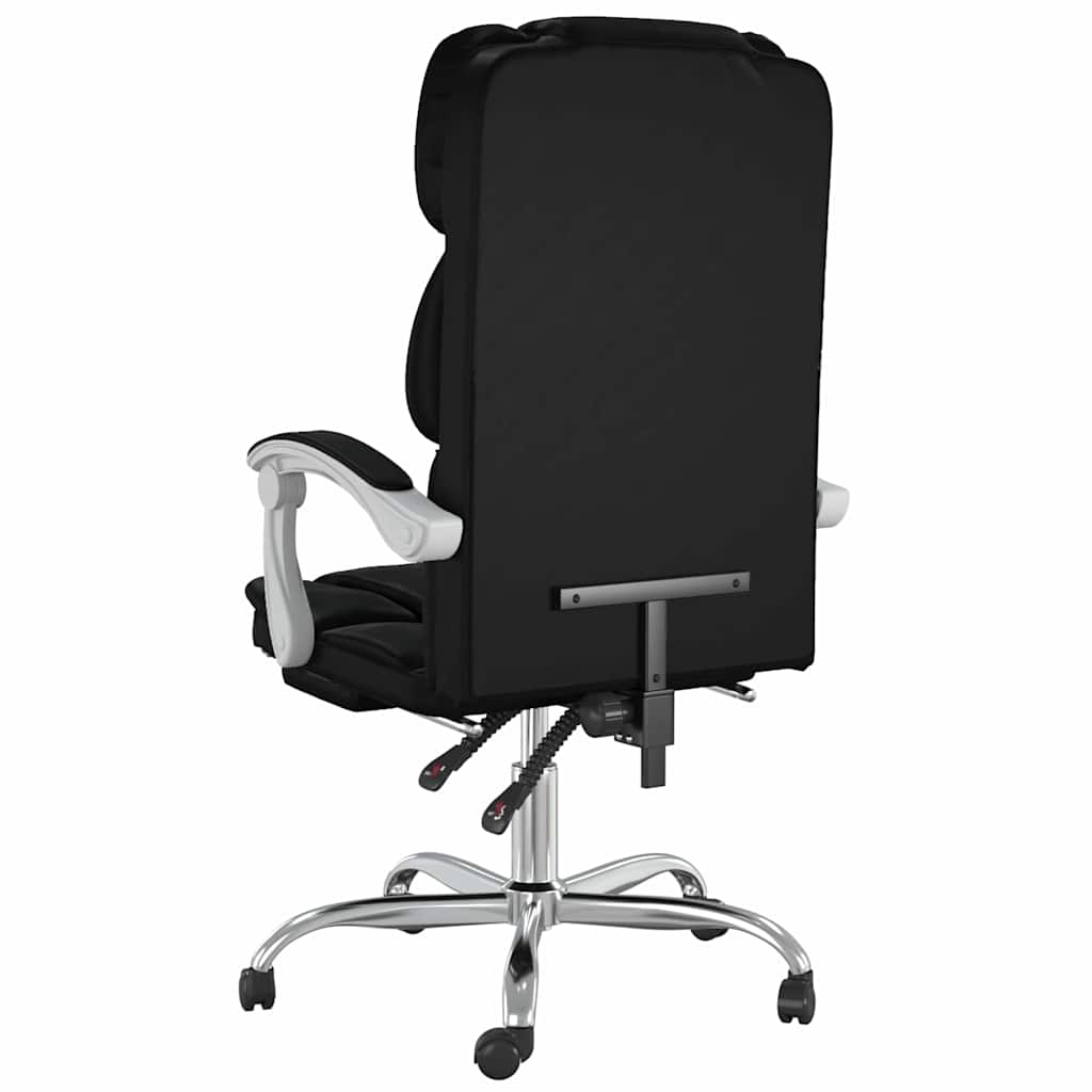 vidaXL Reclining Office Chair Black Faux Leather - 63 x 56 x 122 cm