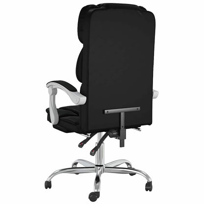 vidaXL Reclining Office Chair Black Faux Leather - 63 x 56 x 122 cm