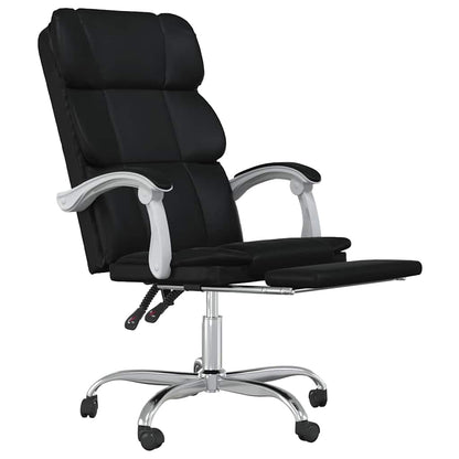 vidaXL Reclining Office Chair Black Faux Leather - 63 x 56 x 122 cm