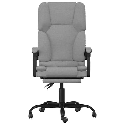 vidaXL Massage Reclining Office Chair Light Grey Fabric - 63 x 56 x 120 cm