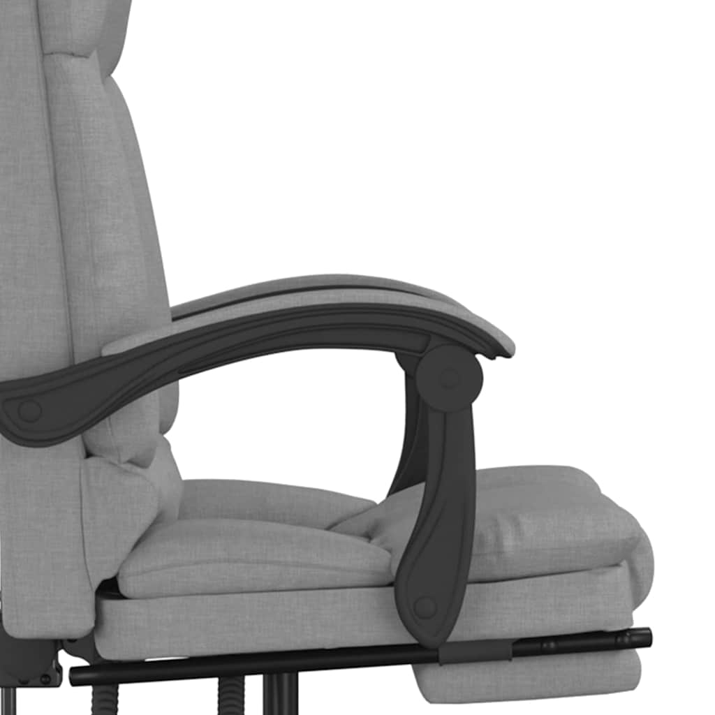vidaXL Massage Reclining Office Chair Light Grey Fabric - 63 x 56 x 120 cm