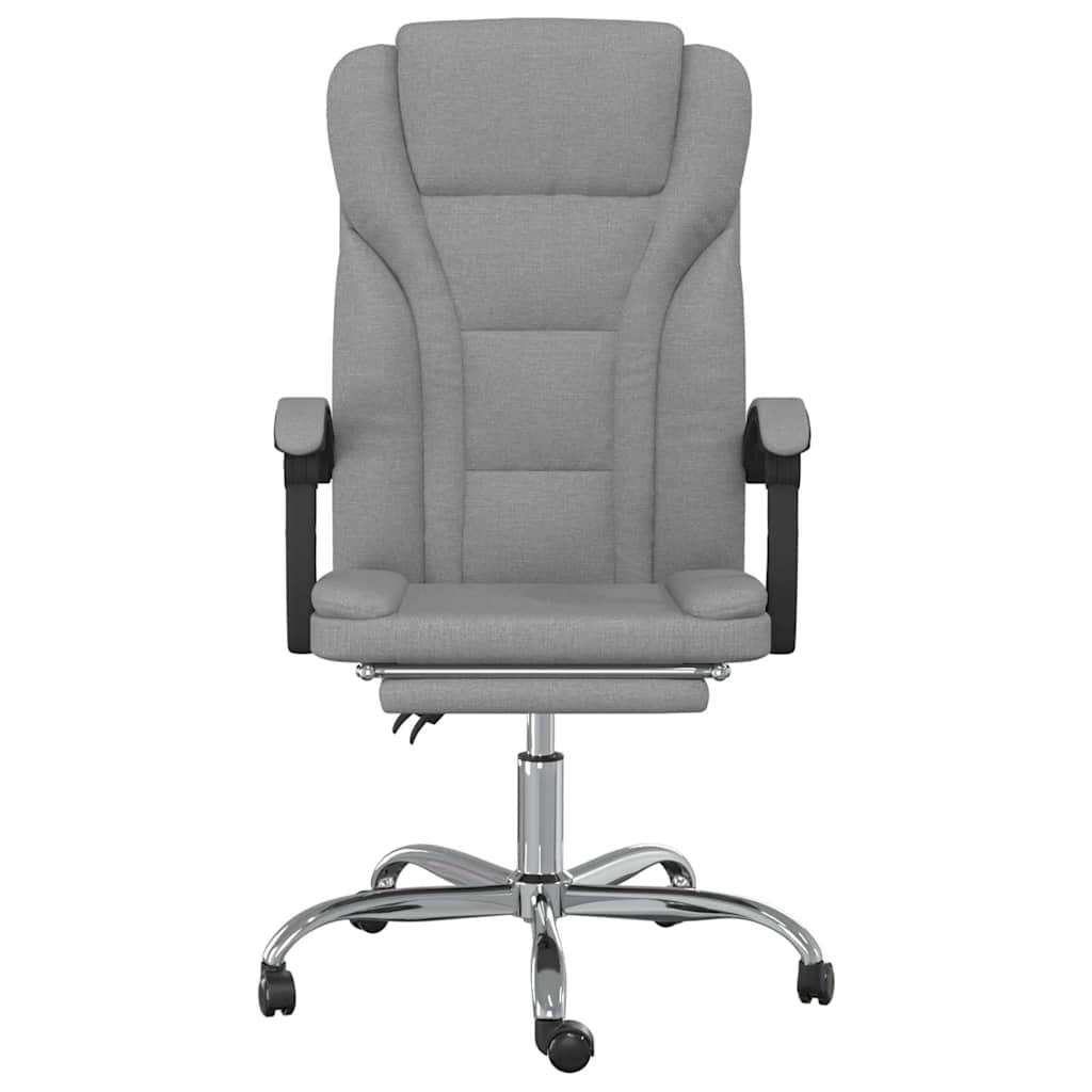 vidaXL Reclining Office Chair Light Grey Fabric - 63 x 56 x 122 cm - 68763