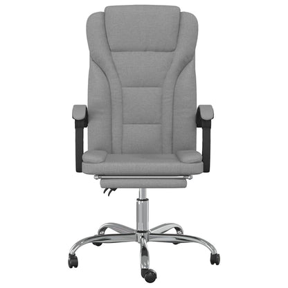 vidaXL Reclining Office Chair Light Grey Fabric - 63 x 56 x 122 cm - 68763