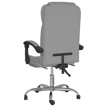vidaXL Reclining Office Chair Light Grey Fabric - 63 x 56 x 122 cm - 68763