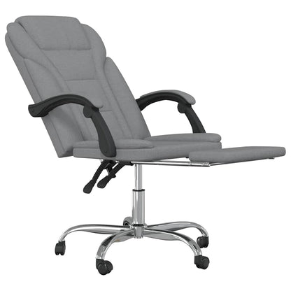 vidaXL Reclining Office Chair Light Grey Fabric - 63 x 56 x 122 cm - 68763
