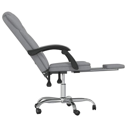 vidaXL Reclining Office Chair Light Grey Fabric - 63 x 56 x 122 cm - 68763
