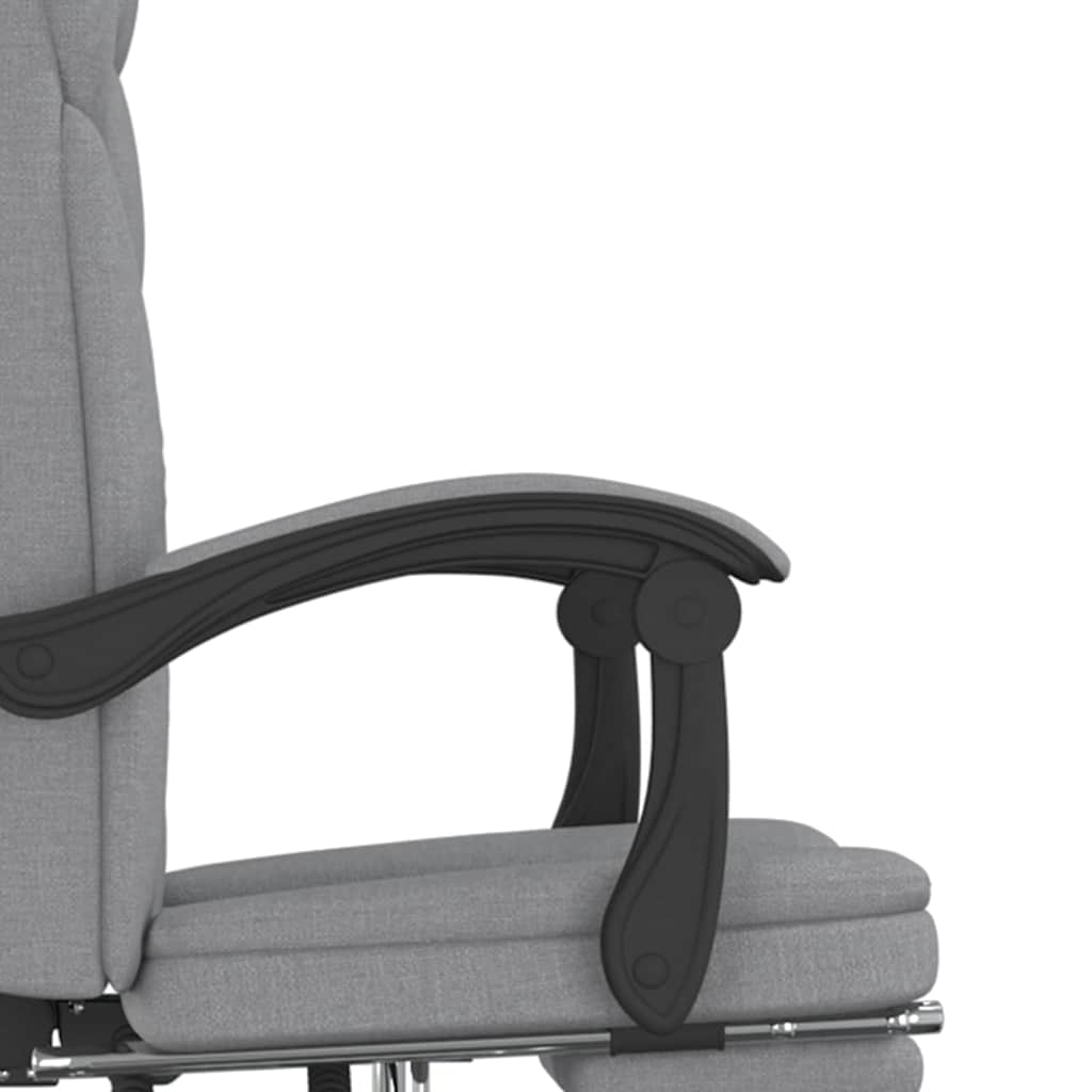 vidaXL Reclining Office Chair Light Grey Fabric - 63 x 56 x 122 cm - 68763