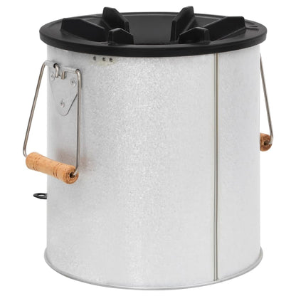 vidaXL Camping Wood Stove Silver 45x25x26 cm Steel