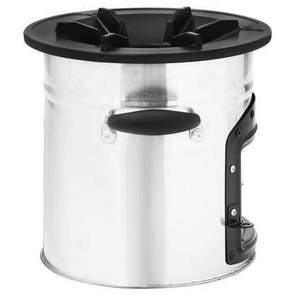 vidaXL Camping Wood Stove Silver 45.5x33x25.5 cm Stainless Steel
