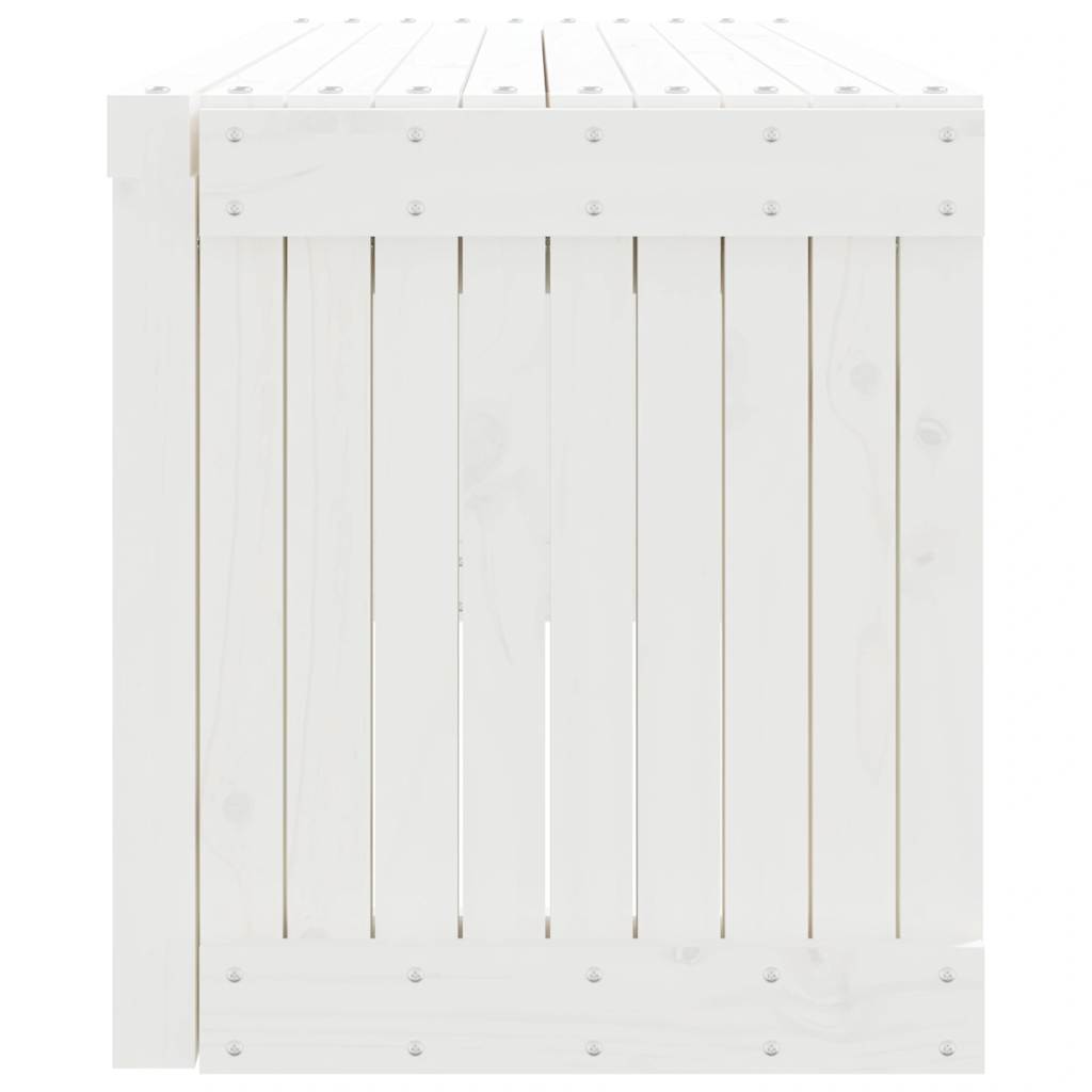vidaXL Garden Bench Extendable White 212.5x40.5x45 cm Solid Wood Pine