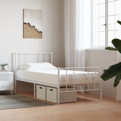 vidaXL Foam Mattress White 90x190 cm Hardness H2 H3 - 190 x 90 x 17 cm