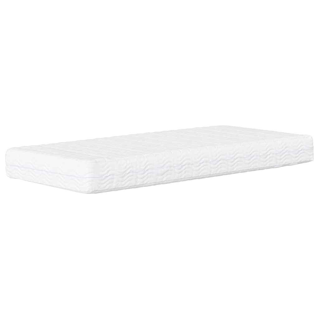 vidaXL Foam Mattress White 90x190 cm Hardness H2 H3 - 190 x 90 x 17 cm