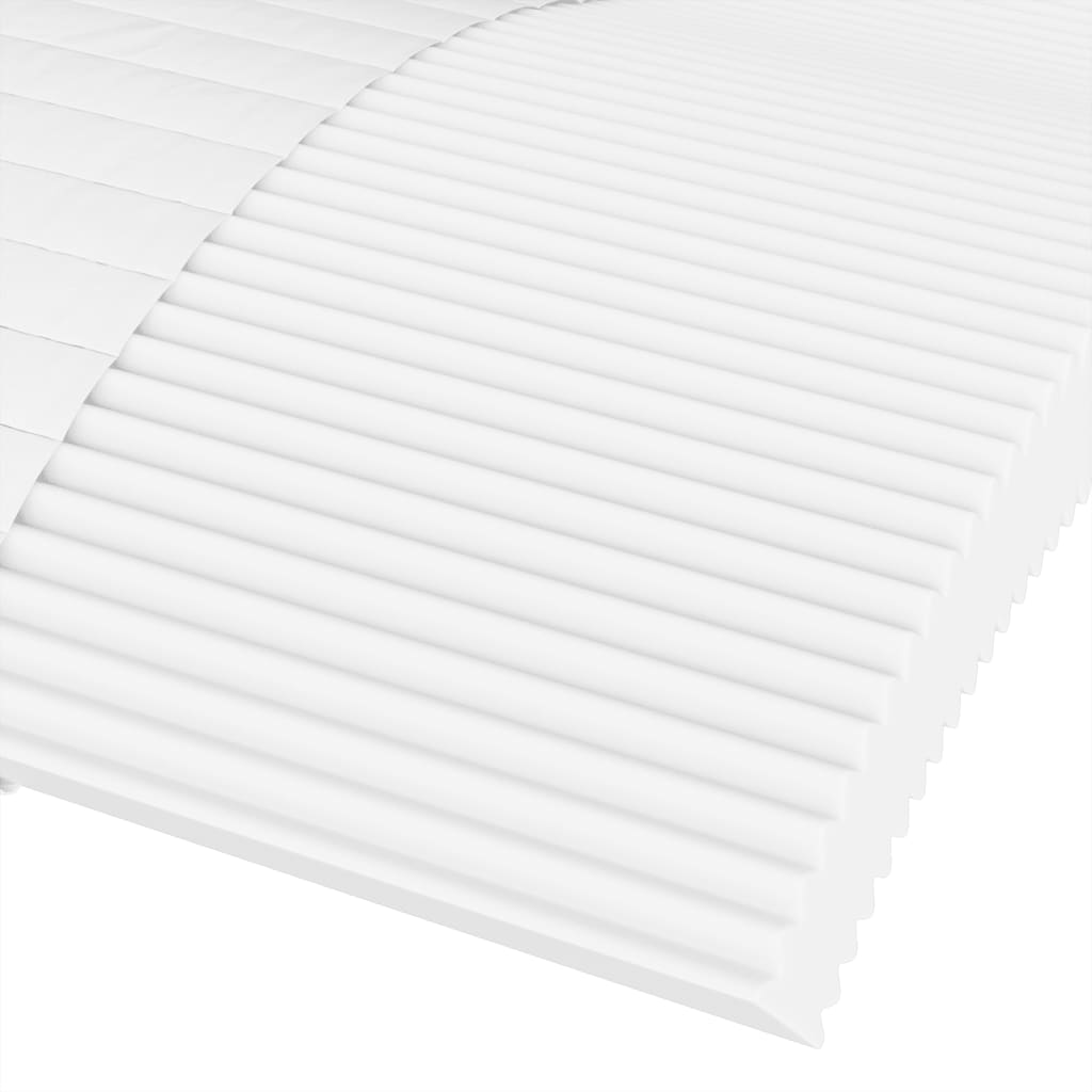 vidaXL Foam Mattress White 90x190 cm Hardness H2 H3 - 190 x 90 x 17 cm