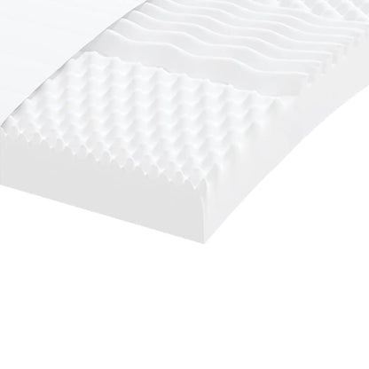 vidaXL Foam Mattress White 90x190 cm 7-Zone Hardness 20 ILD - 190 x 90 x 10 cm