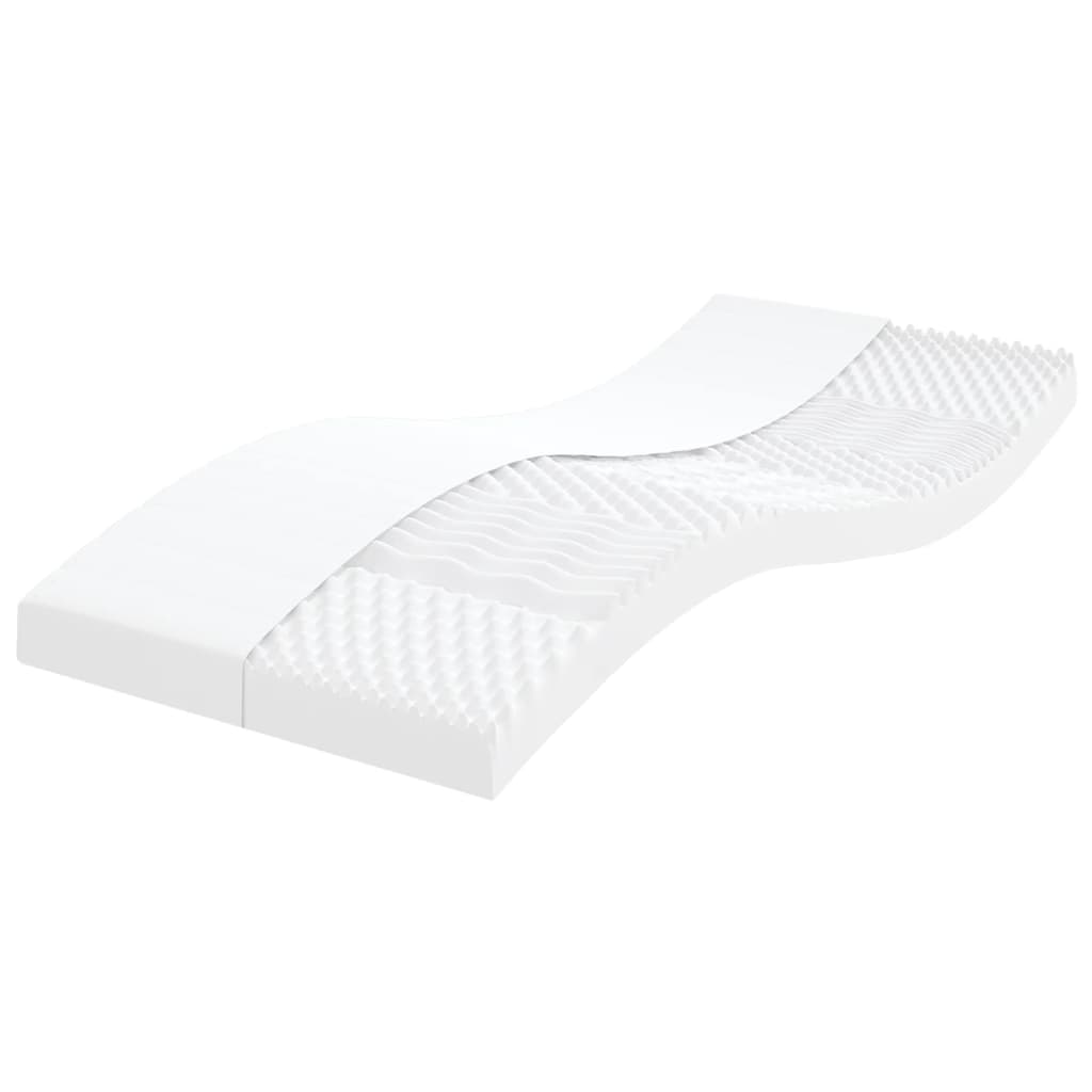 vidaXL Foam Mattresses 2 pcs White 90x190 cm 7-Zone Hardness 20 ILD - 190 x 90 x 10 cm